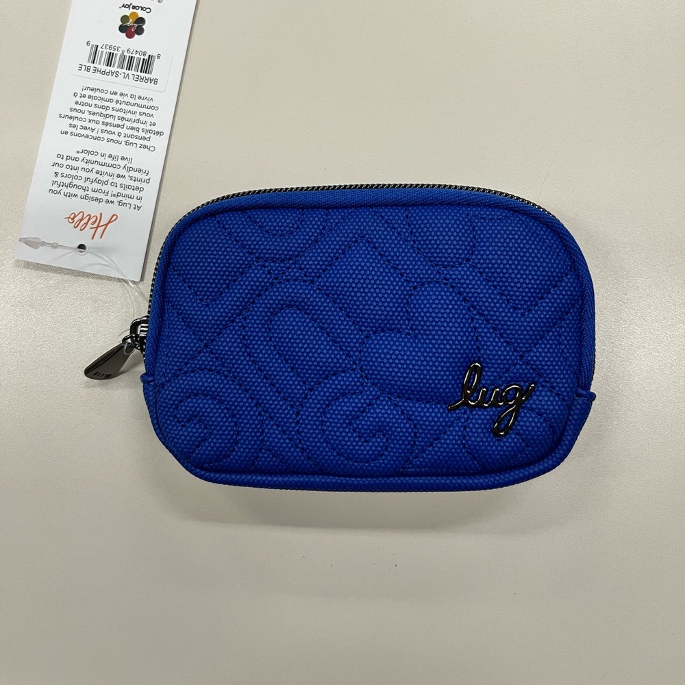 NWT - LUG Matte Luxe Barrel Wallet Pouch Sapphire